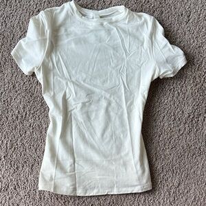 Cream Crew Neck T-Shirt
